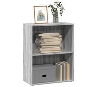 vidaXL 2 Shelf Grey Sonoma Bookcase - Size: 77 x 30 x 60cm - Wilko