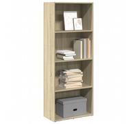 vidaXL Bookcase Storage Rack Cabinet Bookshelf Sonoma Oak Engineered Wood