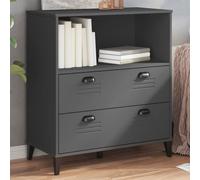 vidaXL Bookcase Bookshelf Cabinet Book Rack Anthracite Grey Engineered Wood
