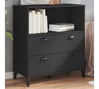 vidaXL Bookcase Bookshelf Side Cabinet Storage Book Rack Black Engineered Wood