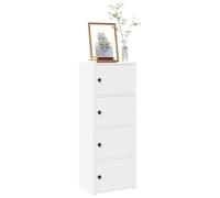 vidaXL Bookcase White 40x24x102 cm Engineered Wood bookshelf book case
