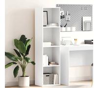vidaXL Bookcase Bookshelf Storage Cabinet Book Stand White Engineered Wood