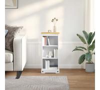 vidaXL Bookcase White 46 x 29 x 100 cm Solid Pine Wood