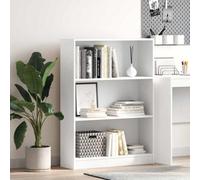 Vidaxl Bookcase White 80X24X109 Cm Engineered Wood