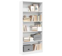 Vidaxl Bookcase White 80X24X176 Cm Engineered Wood
