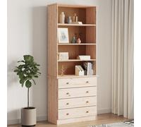 vidaXL Bookcase with Drawers ALTA 77x35x186.5 cm Solid Wood Pine