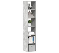 vidaXL Bookcases 2 pcs Stackable Concrete Grey 30x30x80 cm Engineered Wood