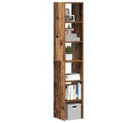 vidaXL Bookcases 2 pcs Stackable Old Wood 30x30x80 cm Engineered Wood