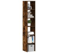 vidaXL Bookcases 2 pcs Stackable Smoked Oak 30x30x80 cm Engineered Wood