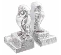 vidaXL Bookends 2 pcs Silver 12 x 9 x 19 cm Aluminium