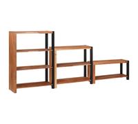 vidaXL Bookshelf 3 pcs Brown 80 x 30 x 110 cm Solid Acacia Wood