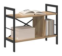 vidaXL Bookshelf Artisan Oak 75 x 30 x 58.5 cm Engineered Wood, Home Office, Industrial Bookshelf, Ample Storage Unit, Freestanding Shelving, Modern Decor, Living Room Display Shelf