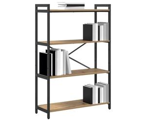 vidaXL Bookshelf Artisan Oak 80 x 30 x 120 cm Engineered Wood, Modern Industrial Bookshelf, Tiered Storage Unit, Decorative Shelf for Home Organizer, Freestanding Indoor Bookcase