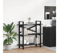 Bookshelf Industrial 5-Shelf Black Oak 100x33.5x102cm Engineered Wood for Urban