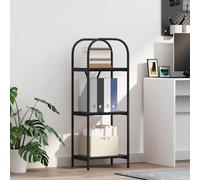 Bookshelf Black Oak 40x30x109cm Engineered Wood 5-Shelf Modern Eco Freestanding