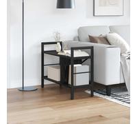 Bookshelf Industrial Black Oak 75x30x156cm Engineered Wood 9 Shelves SturdySteel
