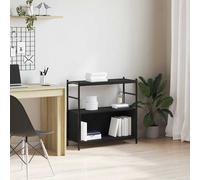 vidaXL Bookshelf Black oak 80 x 30 x 78.5 cm Engineered Wood