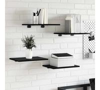 vidaXL Bookshelf Board 4 pcs Black 40 x 30 x 1.5 cm Engineered wood