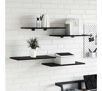 Bookshelf board Black oak 60x30x1.5 cm Engineered wood 4 pc sturdy sealed set