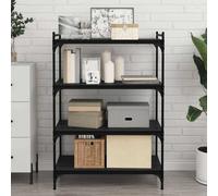 vidaXL Bookshelf Board 4 pcs Black 80 x 40 x 1.5 cm Engineered Wood