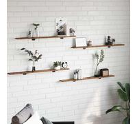 vidaXL Bookshelf Board 4 pcs Brown 100 x 10 x 1.5 cm Engineered Wood