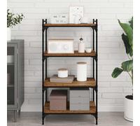 Bookshelf board Old wood 60 x 40 x 1.5 cm Engineered wood 4 pcs Rustic shelf set