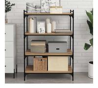 vidaXL Bookshelf Board 4 pcs Brown 80 x 40 x 1.5 cm Engineered wood