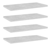 vidaXL Bookshelf Boards 4 pcs Concrete Grey 40x20x1.5 cm Engineered Wood