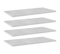 vidaXL Bookshelf Boards 4 pcs Concrete Grey 60x30x1.5 cm Engineered Wood