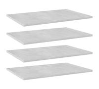 vidaXL Bookshelf Boards 4 pcs Concrete Grey 60x40x1.5 cm Engineered Wood