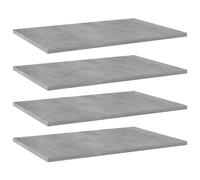 vidaXL Bookshelf Boards 4 pcs Concrete Grey 60x40x1.5 cm Engineered Wood
