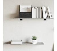 vidaXL 4x Bookshelf Boards Concrete Grey Engineered Wood Replacement Panel