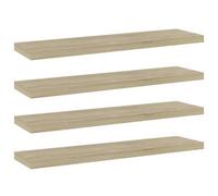 vidaXL 4x Bookshelf Boards Sonoma Oak Chipboard Shelf Panels Extra Shelves