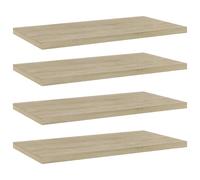 vidaXL Bookshelf Boards 4 pcs Sonoma Oak 40x20x1.5 cm Engineered Wood