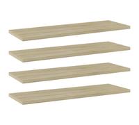 vidaXL 4x Bookshelf Boards Sonoma Oak Chipboard Extra Shelf Replacement Panel