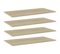 vidaXL 4x Bookshelf Boards Sonoma Oak Engineered Wood Extra Replacement Panel
