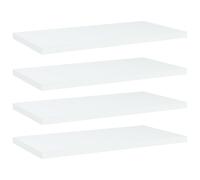 vidaXL Bookshelf Boards 4 pcs White 40x20x1.5 cm Engineered Wood