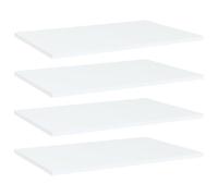 vidaXL 4x Bookshelf Boards White Chipboard Home Extra Shelf Replacement Panel