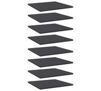 vidaXL Bookshelf Boards 8 pcs Grey 40x40x1.5 cm Engineered Wood UK HOT