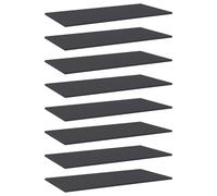 vidaXL Bookshelf Boards 8 pcs Grey 80x30x1.5 cm Engineered Wood
