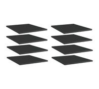 vidaXL Bookshelf Boards 8X High Gloss Black 40x50x1.5cm Engineered Wood UK HOT