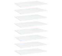 vidaXL Bookshelf Boards 8 pcs White 23.6x15.7x0.6 Engineered Wood