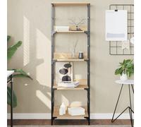 vidaXL Bookshelf Bookcase Book Cabinet Storage Rack Sonoma Oak Engineered Wood