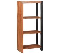 vidaXL Bookshelf Brown 50 x 30 x 110 cm Solid Acacia Wood, Elegant Modern Acacia Bookshelf, Freestanding Storage Unit, Rectangular Shelves, Indoor Home Library, Minimalist Decor