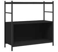 vidaXL Bookshelf Black 80x30x78.5 cm Engineered Wood and Iron