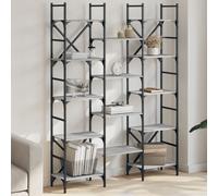 vidaXL Bookshelf Grey Sonoma 127.5x28.5x172.5 cm Engineered Wood
