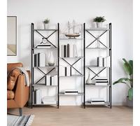 vidaXL Bookshelf Grey sonoma 156 x 25 x 167.5 cm Engineered wood