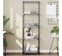 vidaXL 4 Open Shelf Grey Sonoma Bookshelf - Size: 4 Shelf - Wilko