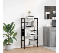 vidaXL Bookshelf Grey Sonoma 60 x 29.5 x 115 cm Engineered Wood