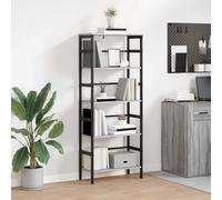 Bookshelf Industrial Grey Sonoma 60x29.5x149cm Engineered Wood Durable Shelf Pro